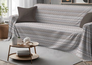 Telo Arredo Granfoulard Copritutto Salvadivano 100% Cotone Dis. Baia - Singolo - Beige