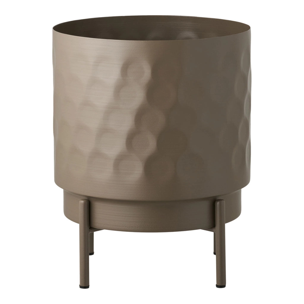 Vaso per Piante HN16, Marrone, Metallo, 21x21x26 cm