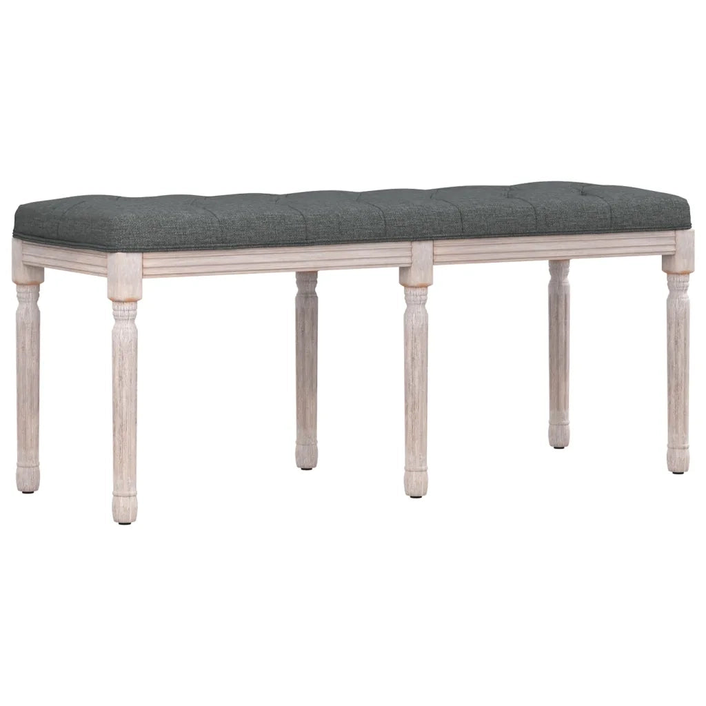 Panca-Sgabello Grigio Scuro 110x40x49 cm in Tessuto