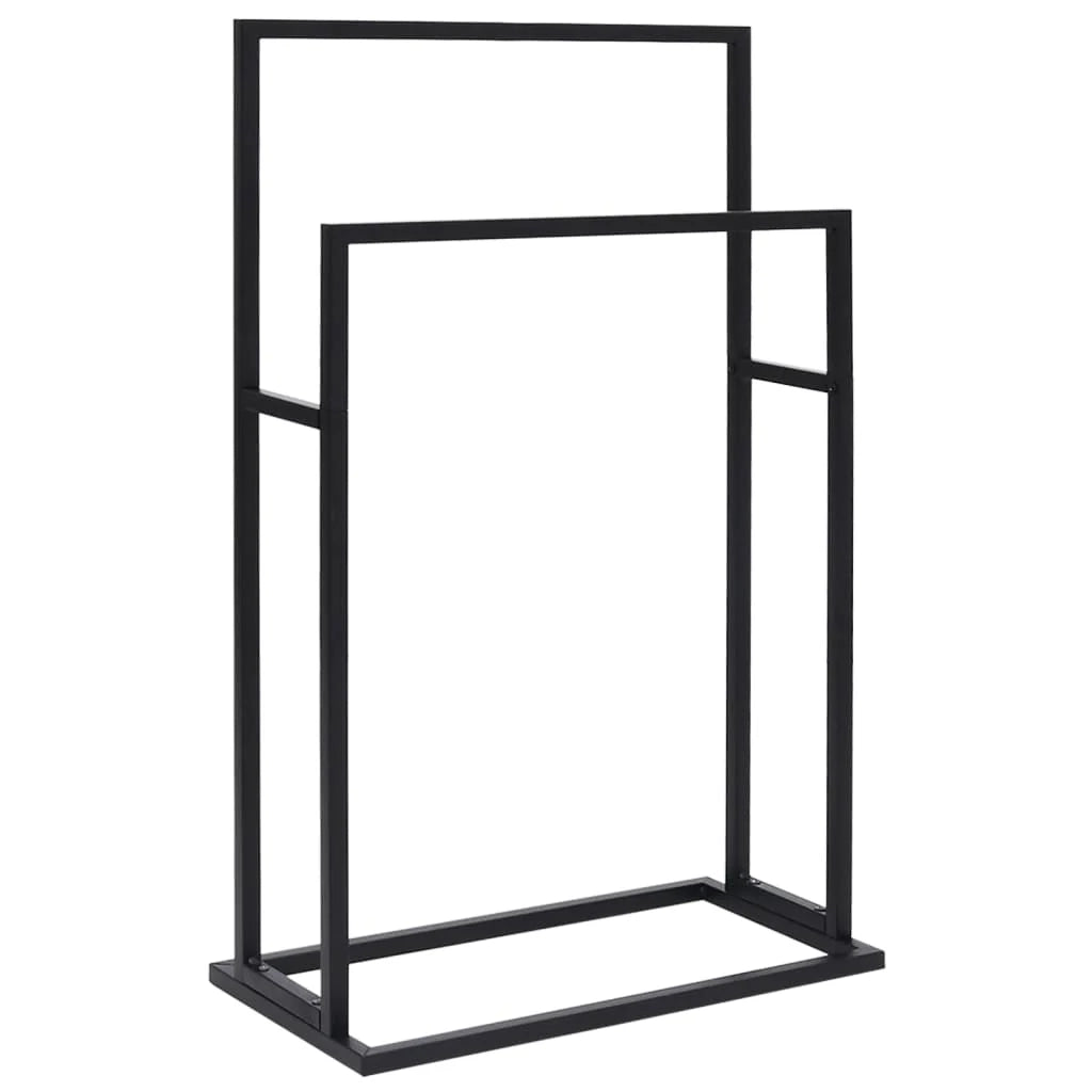 Portasciugamani da terra 78,5 cm acciaio zincato nero 02_0001652