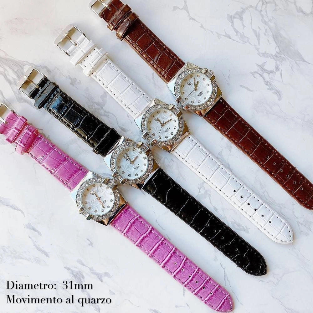 Trade Shop - Orologio Polso Donna Ca 53291b Analogico Quarzo Moderno Fashion Casual Brillantini -