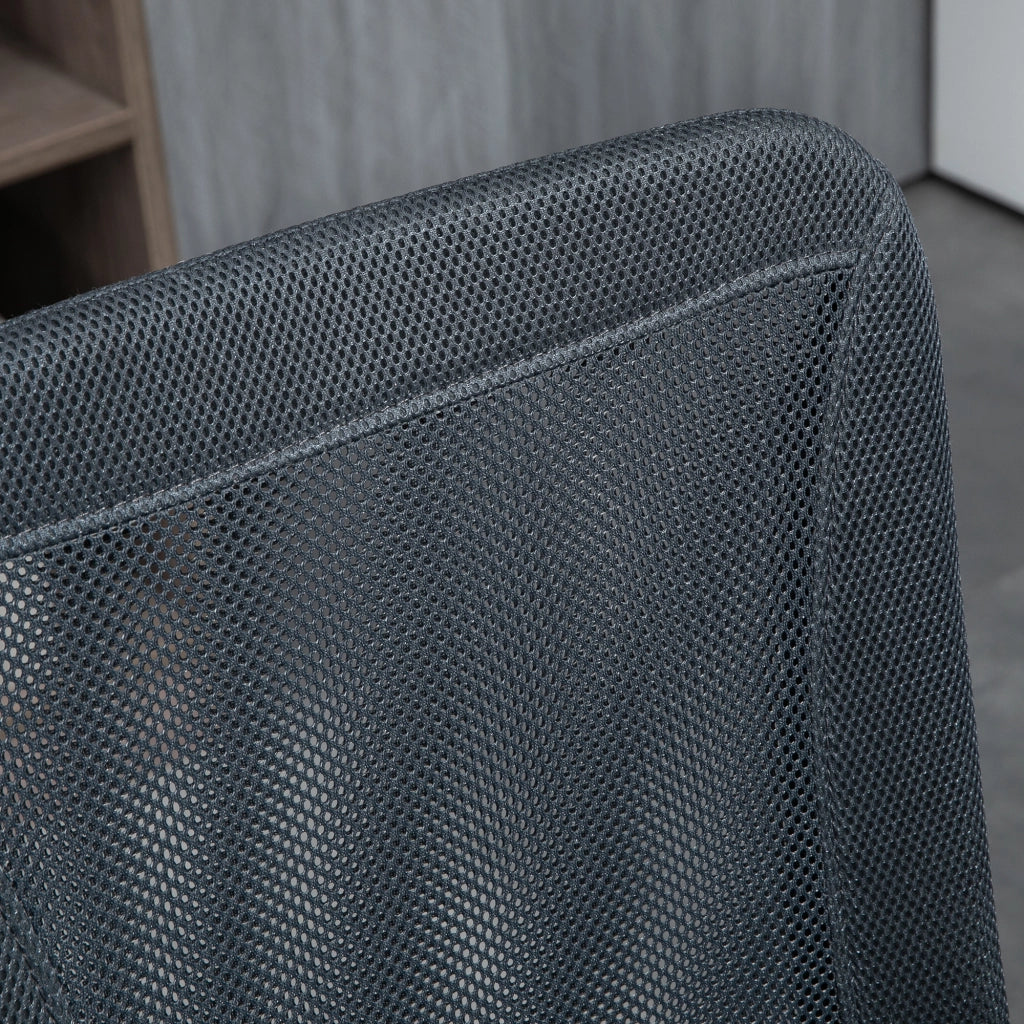 Sedia da ufficio ergonomica ¨C zephmum ¨C grigio scuro con struttura in metallo