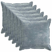 Federa 6 pcs HOUTEN Azzurro 80 x 80 cm Tessuto Chenille 921682