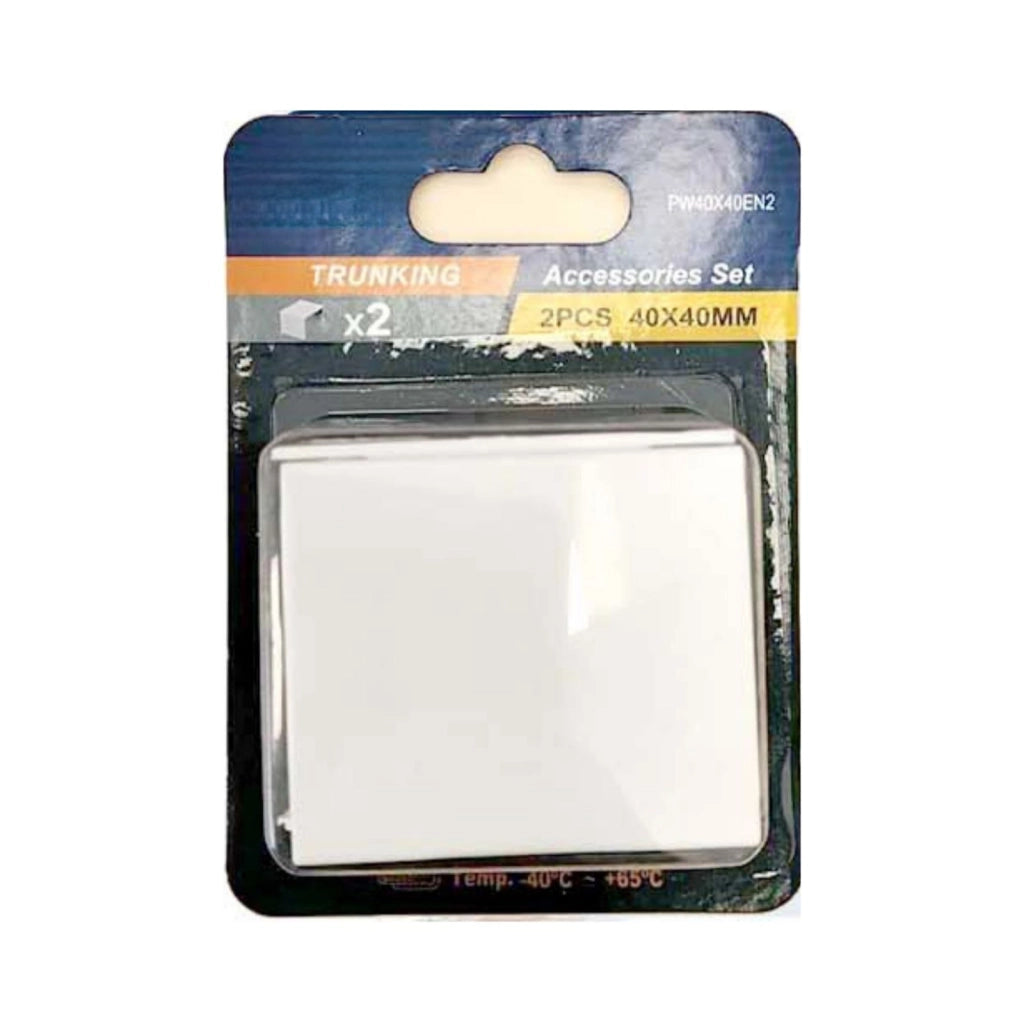2 Pezzi Connettore Lineare Per Canaline Passacavi 40X40mm, Colore Bianco