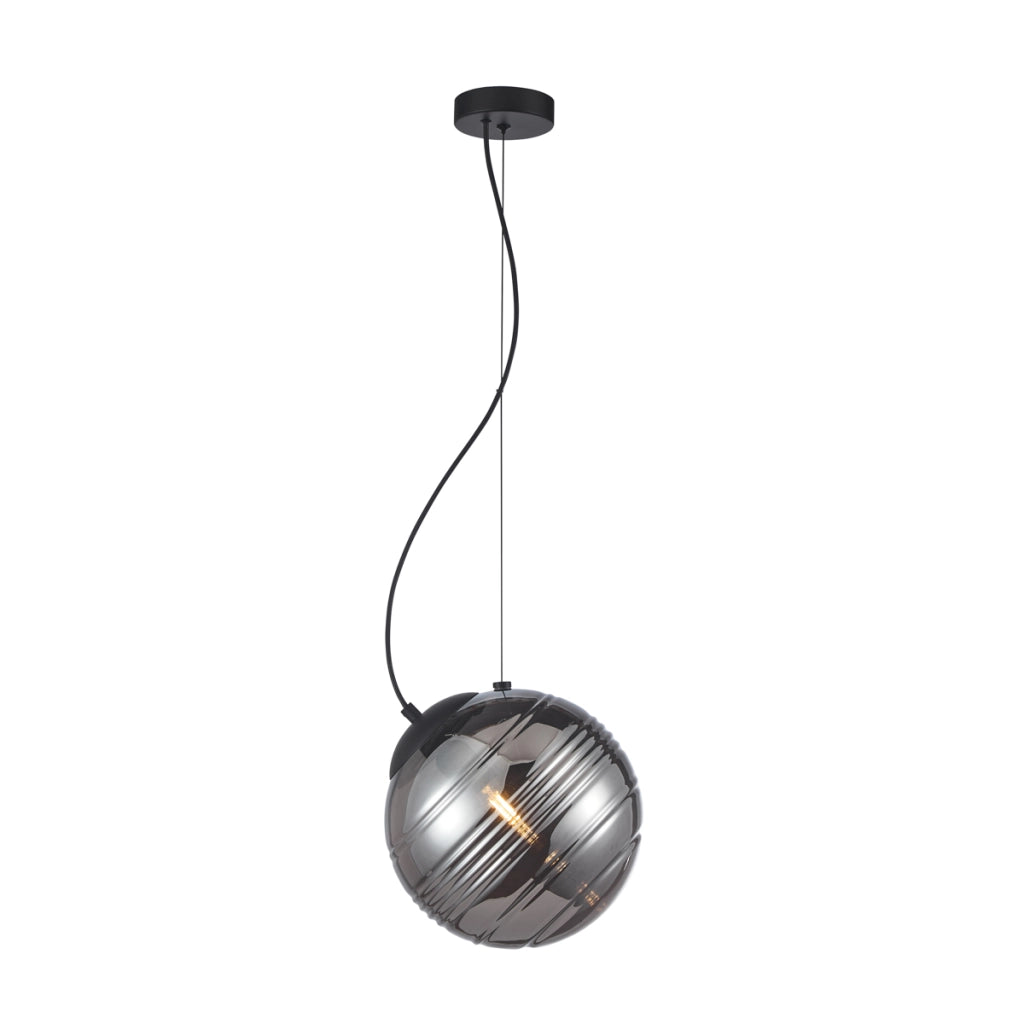 Lampada a sospensione sfera nera E27 60W Perona Italux