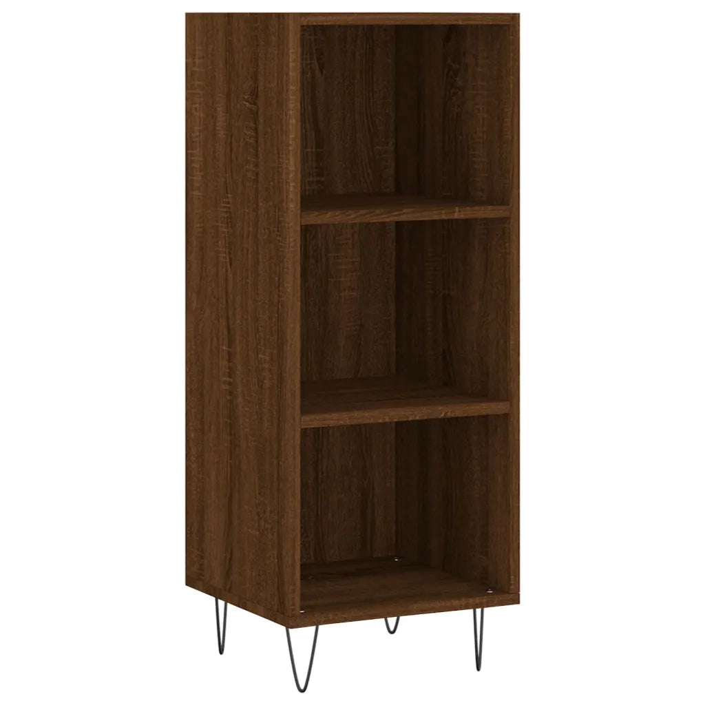 Credenza | Madia | Buffet da pranzo | Armadio da pranzo Rovere Marrone 34,5x32,5x90 cm in Legno Multistrato
