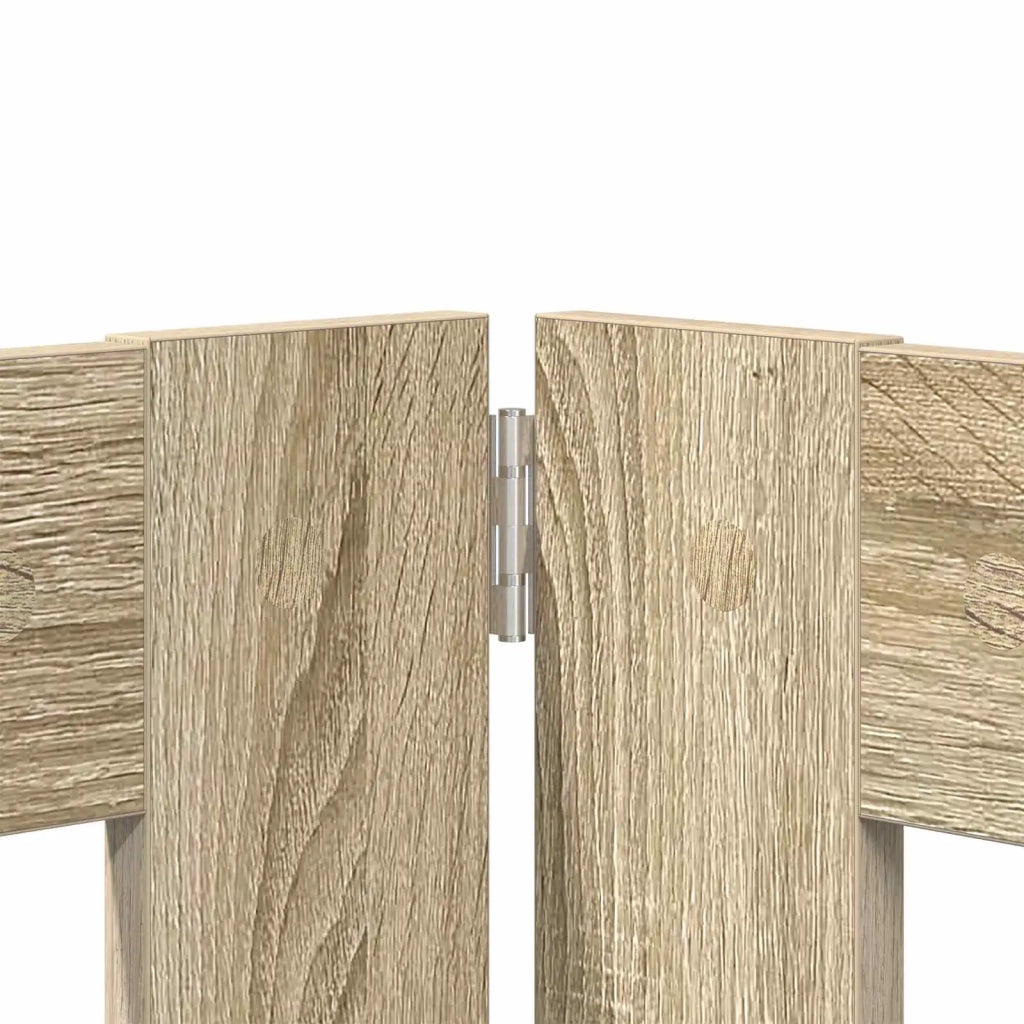 Cancello per cani pieghevole con supporti 8 pz Rovere Sonoma 892164
