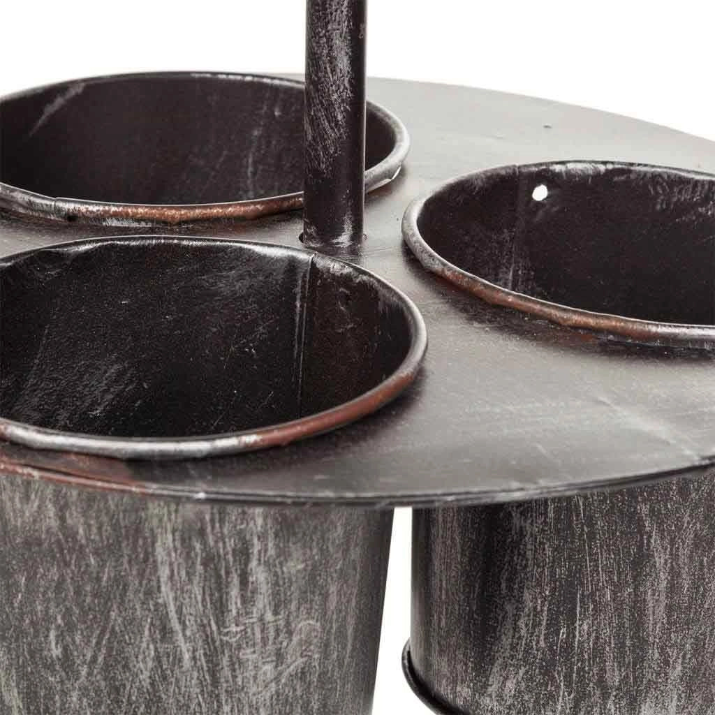 Ombrellone fioriera in metallo 32,5x32,5x49h