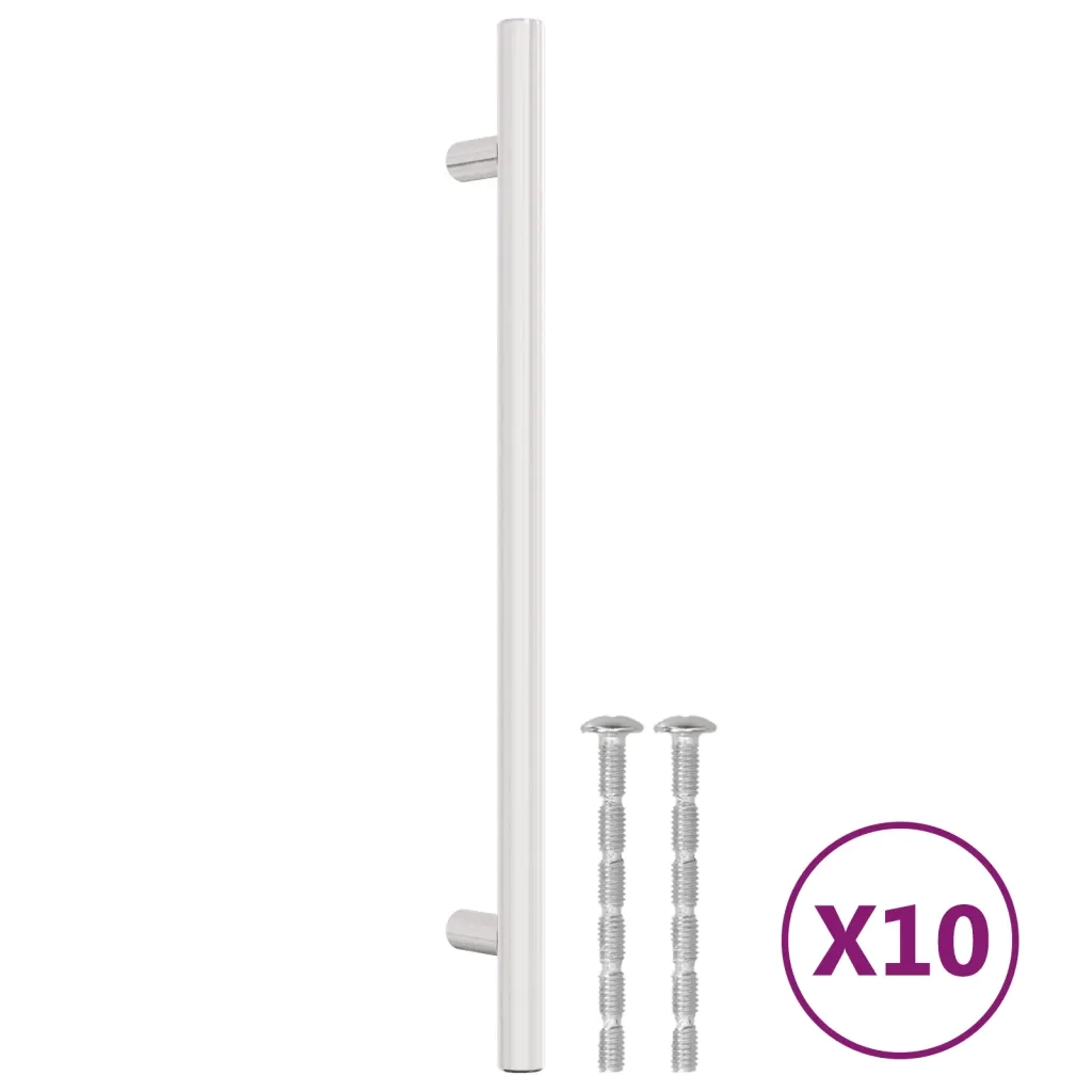 Maniglie per Mobili 10 pz Argento 192 mm in Acciaio Inox CFW3457509