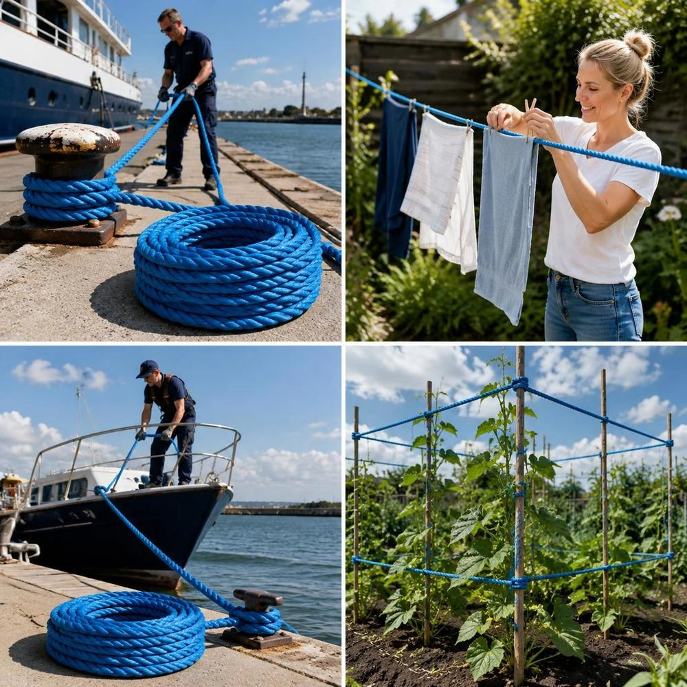 Blue Working Rope, 14 Mm, 25 M, Polypropylene