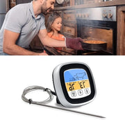 Termometro digitale per carne - Termometro per cucina - Cucina al gusto - Touchscreen con illuminazione di background - 8 carni 5 sapori - Nero