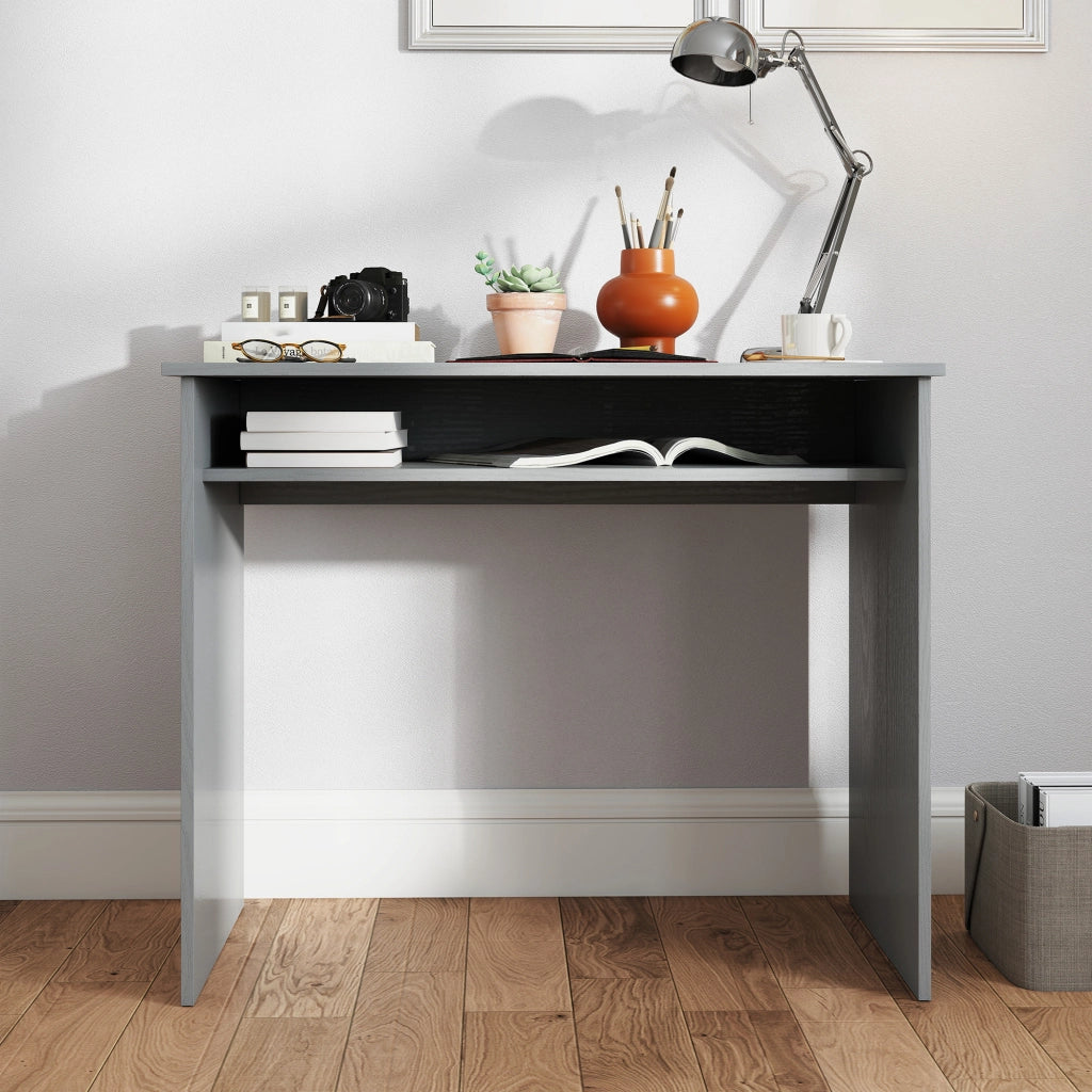 Scrivania computer compatta con ripiano ¨C Xylo ¨C grigio 90x50x74 cm