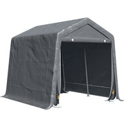 Tenda Garage 240x200x202 cm per Veicoli e Biciclette in Metallo e Tessuto PE Grigio Scuro