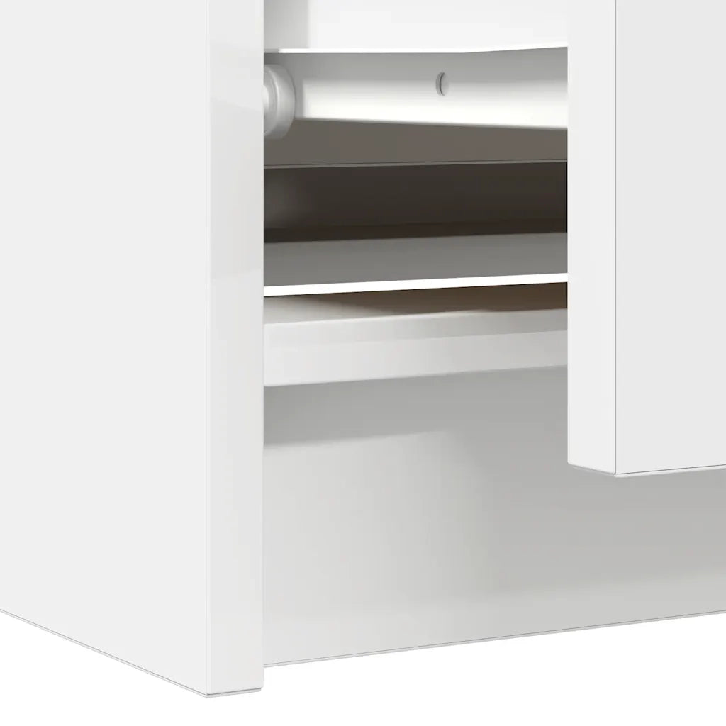 Mobile Porta TV Bianco 100x35x54 cm in Legno Multistrato 861796