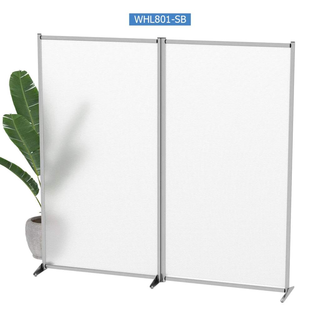 Pannello divisorio doppio in Policarbonato 209 x 190 - Bianco Satinato