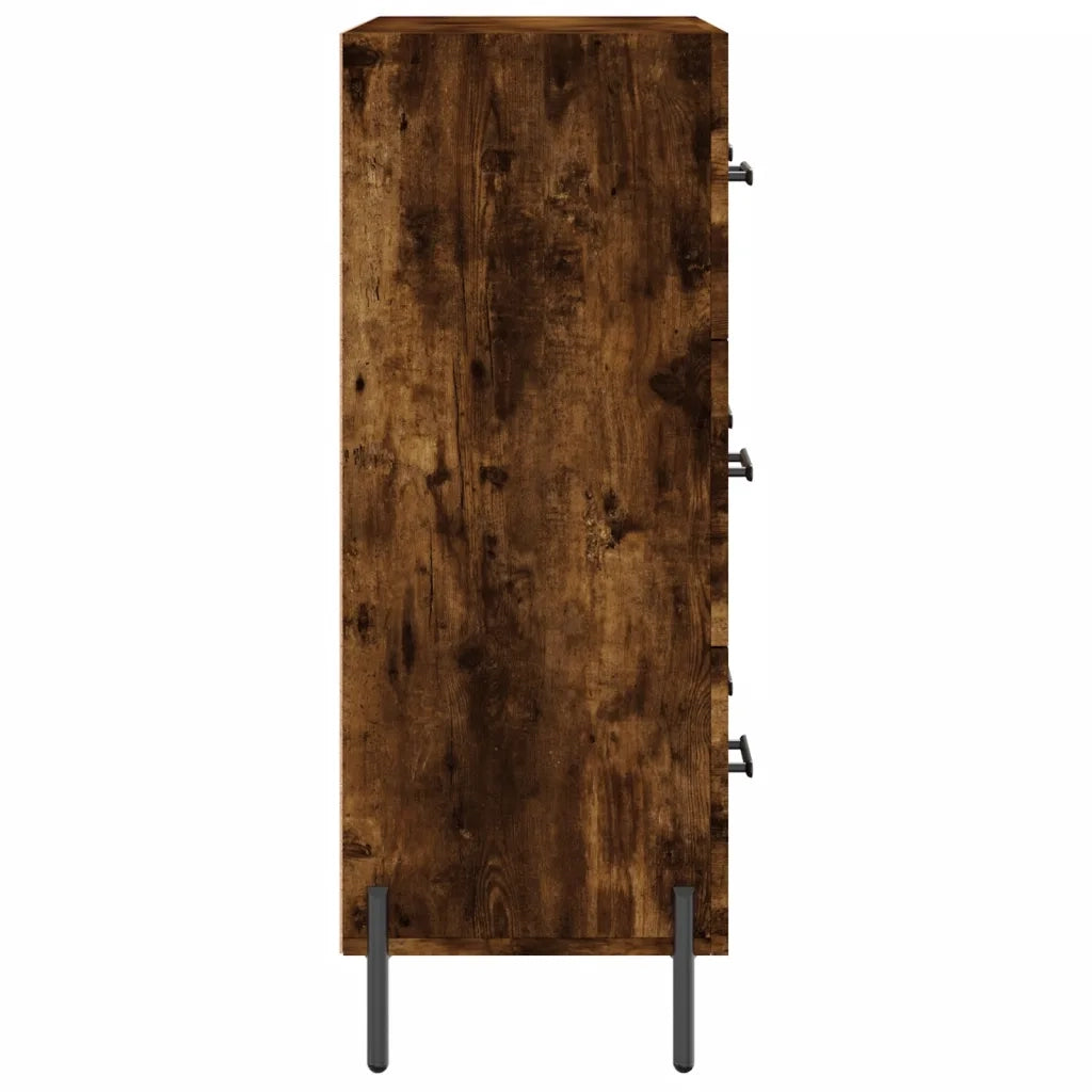 Credenza Rovere Fumo 69,5x34x90 cm in Legno Multistrato 827865