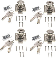 Cilindro di chiusura per cassetti 4x - Cassettiera - Slot di apertura - Cassettiera per archiviazione - Slot di apertura - Cilindro di chiusura - In acciaio inossidabile - Adatto per porte fino a 22 mm di spessore