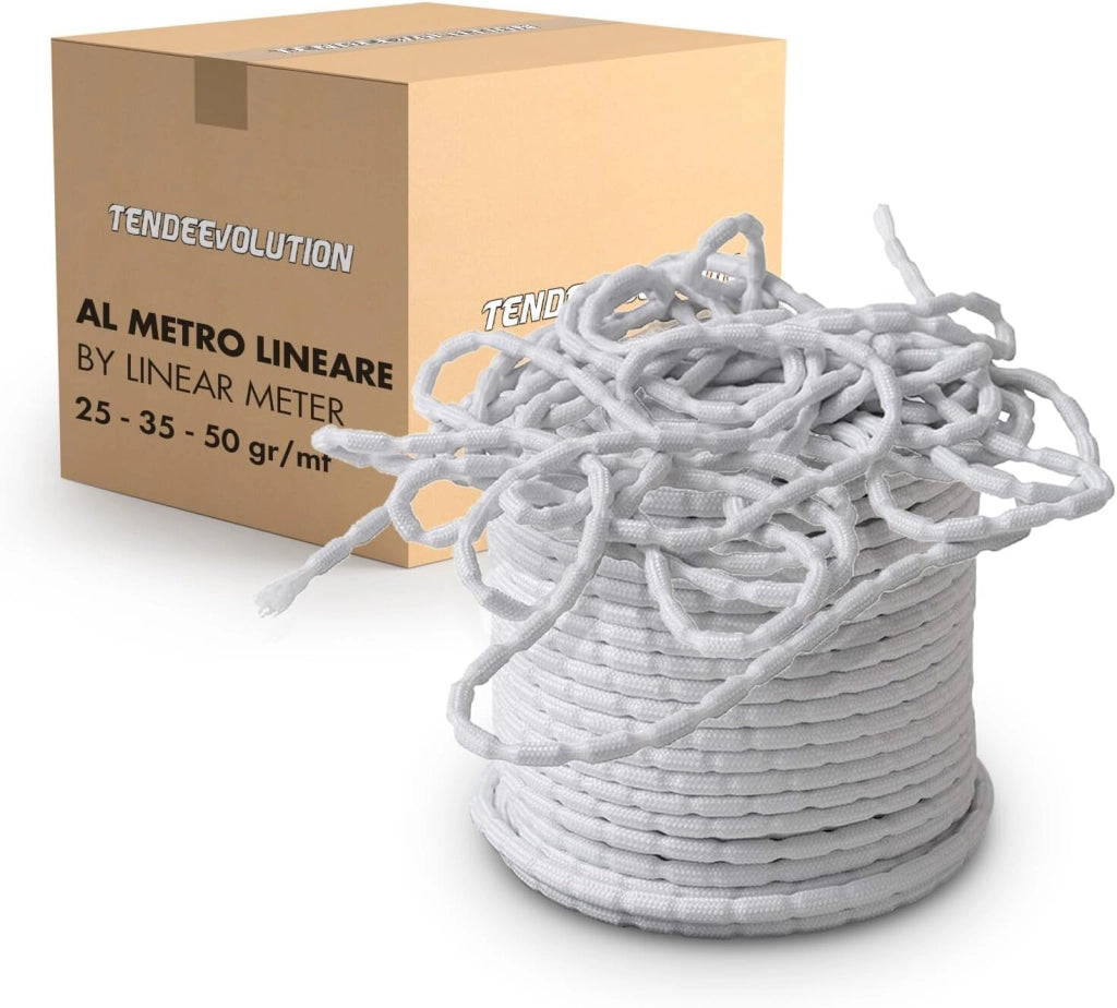 Filo in Piombo Rivestito per Tende - Aggiunge Peso e Stile ai tuoi Tessuti - Made in Italy, Morbido e Flessibile, 50 gr/mt - Venduto al Metro Lineare