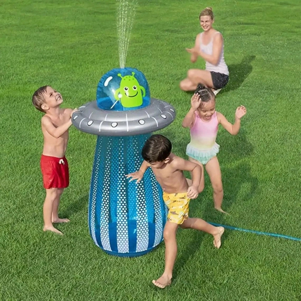 Trade Shop - Gioco Gonfiabile Spruzza Acqua Pungiball Sempreimpiedi Ufo Blaster 61x119cm Bambini 52731 -
