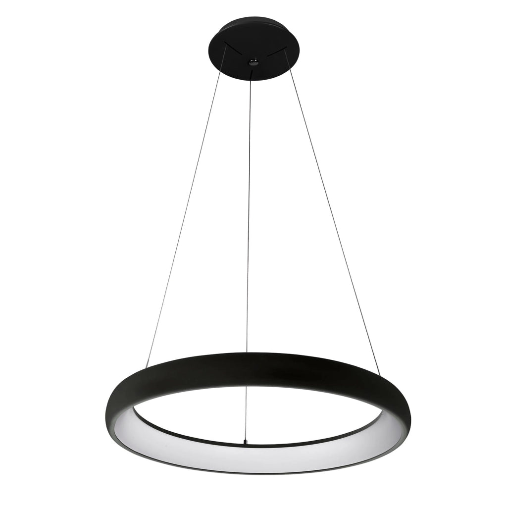 Lampadario Italux Alessia LED nero 50W 3000K 61cm