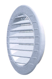 GRIGLIA DI AERAZIONE IN PLASTICA CON RETE Ø mm.  83 imbocco Ø mm. 63 10.00 pz