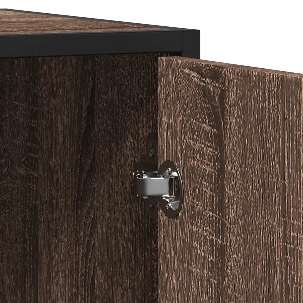 Credenza Rovere Marrone 92x35x76 cm in Legno Multistrato