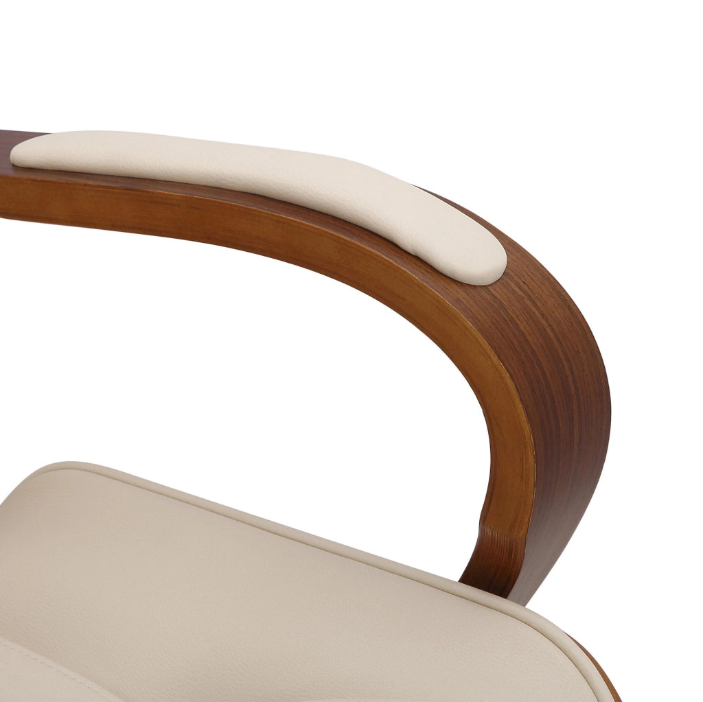 Sedia da ufficio Yankton in similpelle Noce/crema