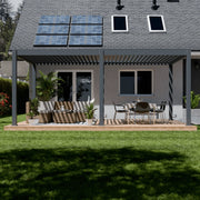 Pergola bioclimatica motorizzata OmbrÃ©a ELMO autoportante 4x6M - Antracite