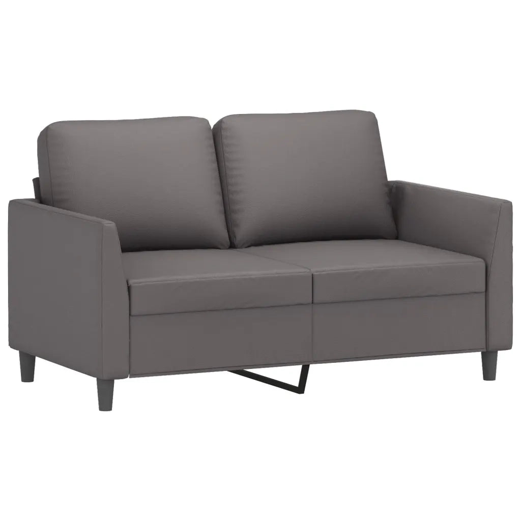 Set di Divani 3 pz con Cuscini Grigio in Similpelle 3201767