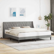 Struttura del letto Grigio chiaro 200 x 200 cm Velluto