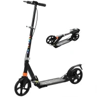 Monopattino per bambini, pieghevole, manubrio con 4 regolazioni in altezza, 94 x 36 x 88-103 cm, Nero