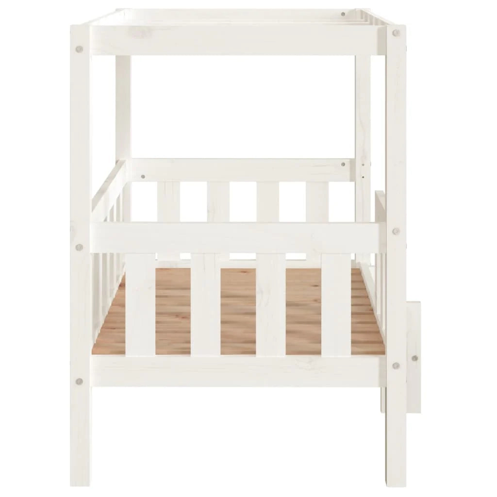 Cuccia per cani comoda cesta da divano 95,5 x 73,5 x 90 cm legno di pino massiccio bianco 02_0043049