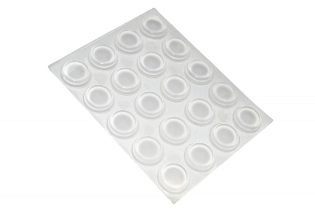 Paracolpi Adesivi Quadrati Trasparenti Diametro 13 Mm Pezzi 20 - Masidef