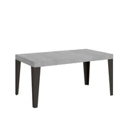Tavolo allungabile 120/380x90 cm Flame Premium colore cemento gambe antracite