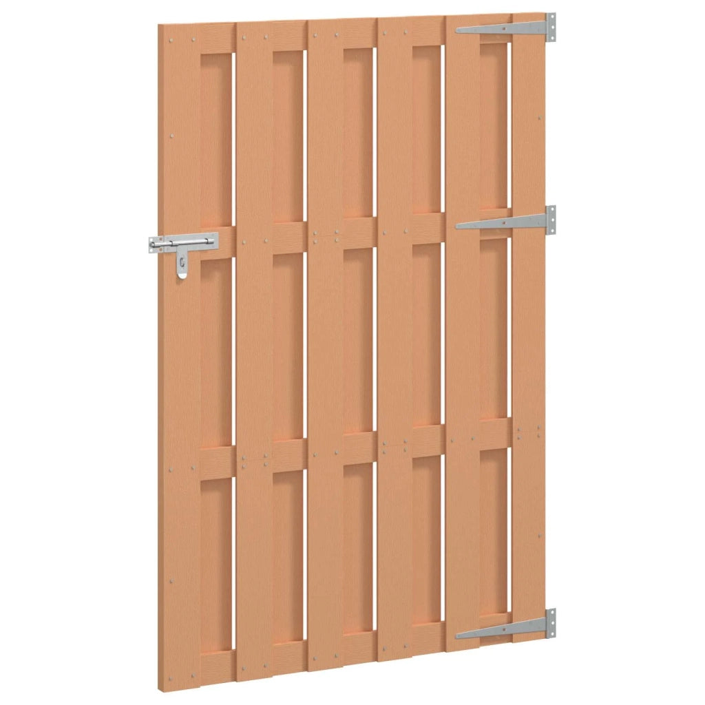 Cancello da giardino 100 x 150 cm WPC e Alluminio Marrone 42039051