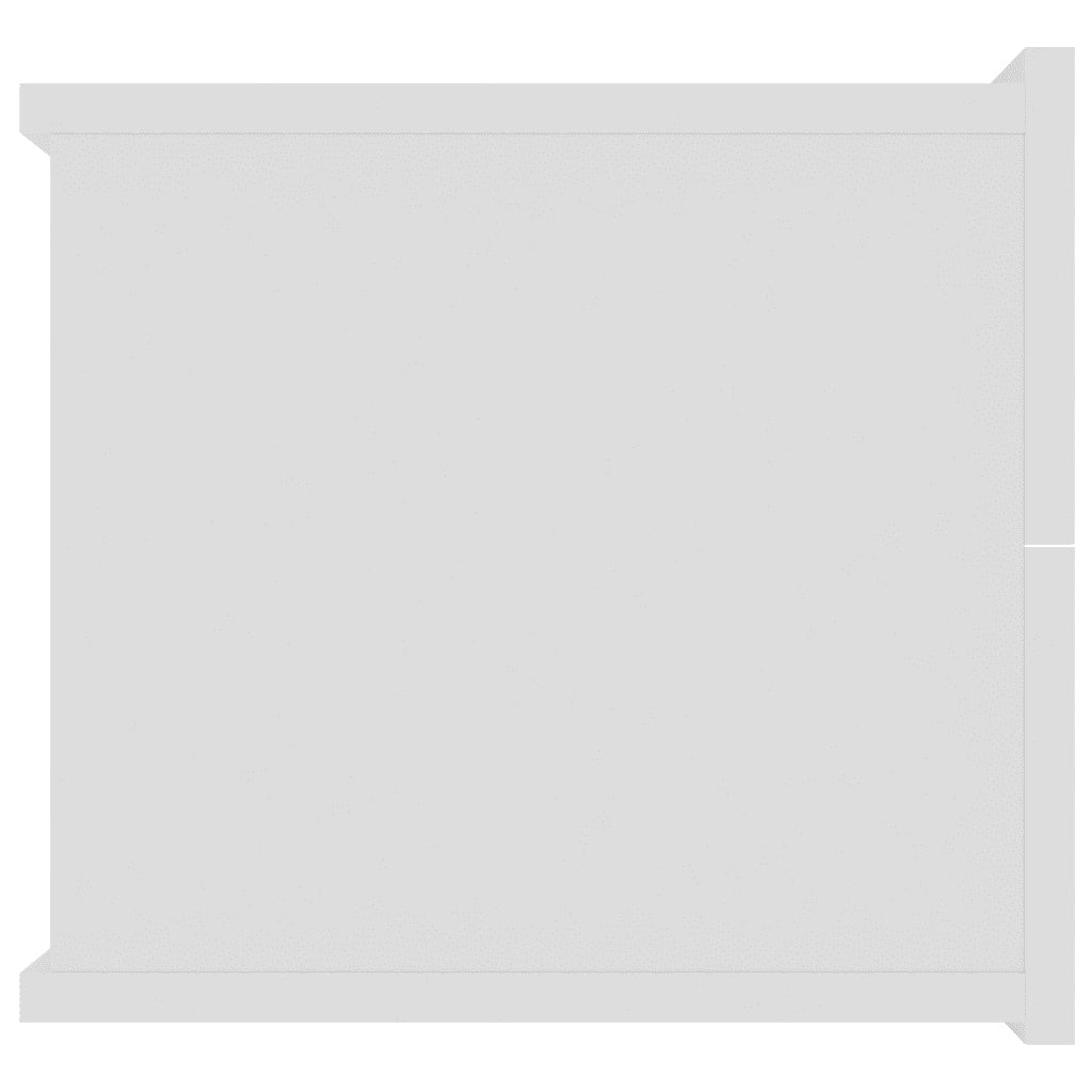 Set di 2 Comodini | Armadio da Notte | Mobiletto da notte Bianchi 40x30x30 cm in Legno Multistrato