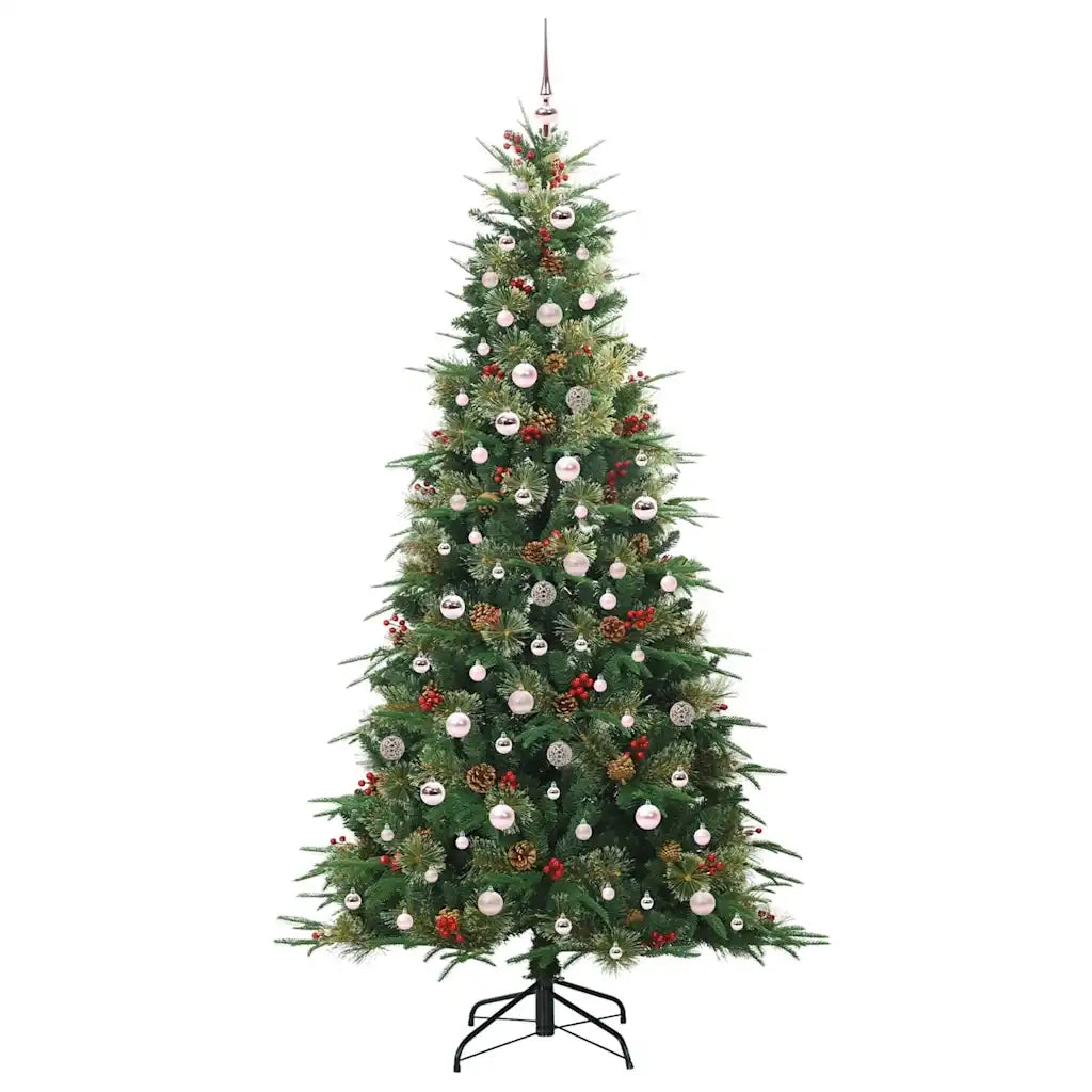 Albero di Natale | Decorazioni natalizie Artificiale con Rami Pieghevoli Verde 240 cm