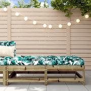 Sedia da giardino-Poggiapiedi Giardino con Cuscini 2pz Legno Impregnato di Pino 458539