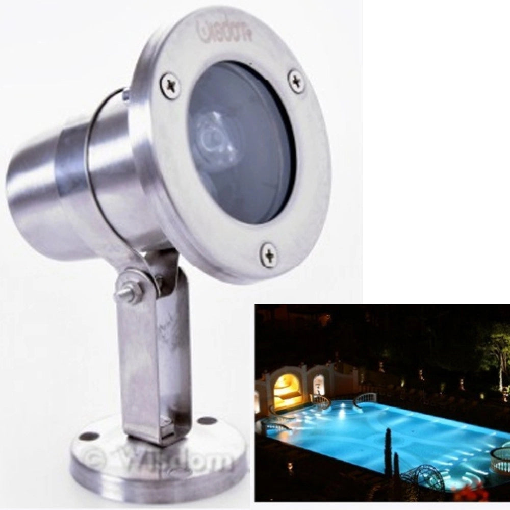 Trade Shop - Faretto Spot Light Per Esterno Da Giardino 3 Watt Luce Calda Fredda Verde Rgb -
