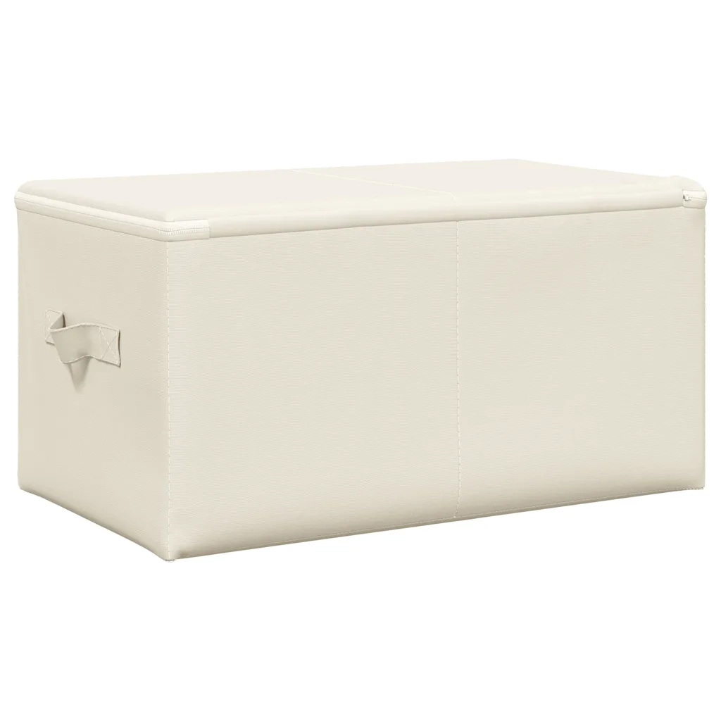 Scatole Portaoggetti 2 pz in Tessuto 43x34x23 cm Crema CFW3077971