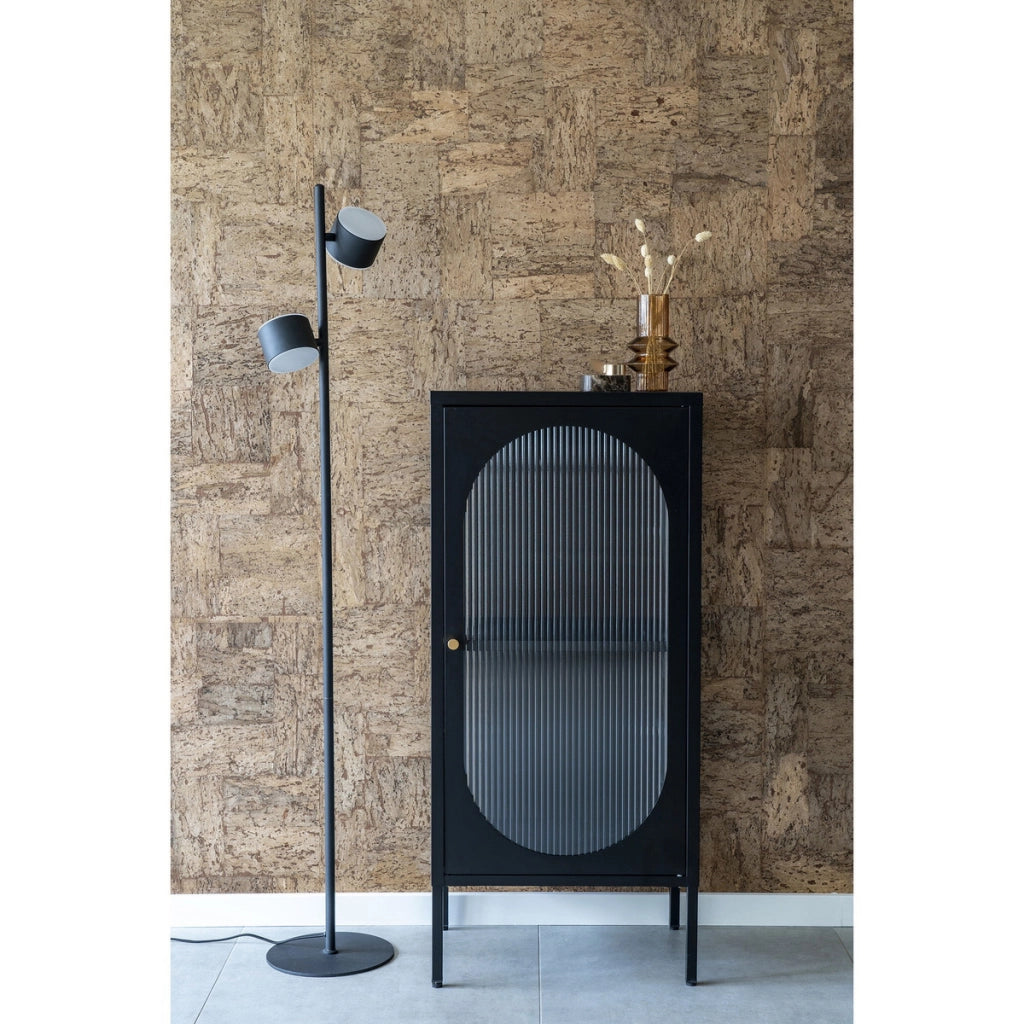 Vetrinetta Adelaide, Nero, Metallo, 35x50x110 cm