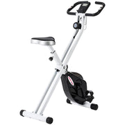 CYCLETTE PIEGHEVOLE MAGNETICA 8 LIVELLI DISPLAY LCD ROTELLE E SELLINO REGOLABILE NERO