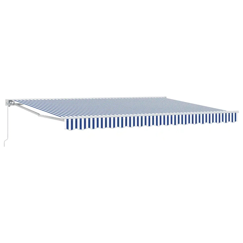 Tenda retrattile manuale Blu e Bianco 4,5 × 3 m