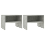 Comodini Grigio Cemento 2 pz 40x30x30 cm in Truciolato cod mxl 30041