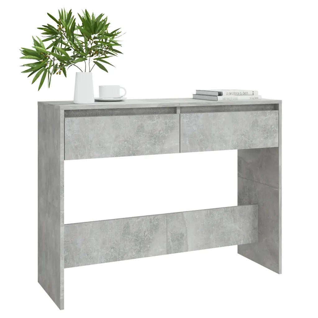 Tavolo Consolle | Tavolo d'Ingresso Grigio Cemento 100x35x76,5 cm in Truciolato