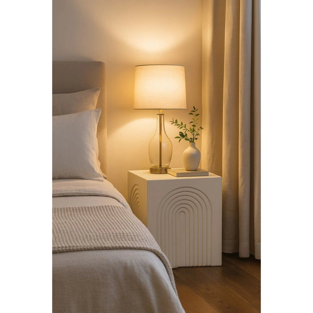 Tavolino VKH1072, Beige, MgO, 47,5x58x47,5 cm