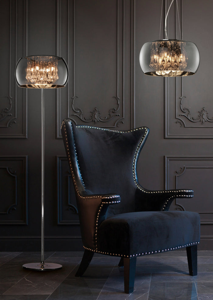 Lampada a Sospensione da Interno  G9 in Vetro Cromo