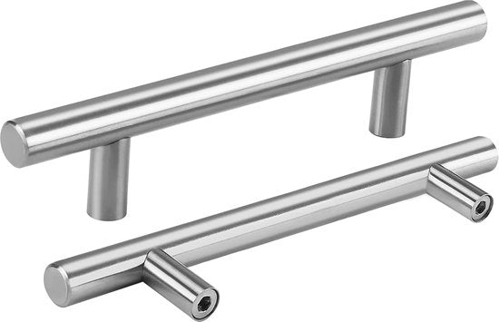 25 maniglie per armadi, maniglie per armadi, 96 mm, distanza di apertura, maniglie per cucina, maniglie per mobili, maniglie per armadi, acciaio inox, maniglie per mobili, acciaio inox, colore argento.