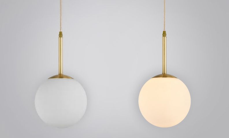 Lampada Da Soffitto Di Vetro Bianco APP431-1CP