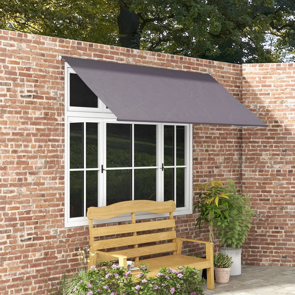 Tenda da sole manuale retrattile 300x120 cm ¨C Xylo ¨C Alluminio poliestere grigio scuro